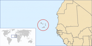 Location of Cape Verde islands