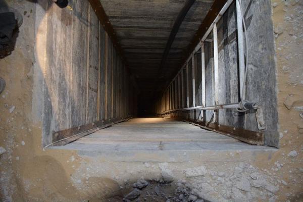 The IDF released this photo of one of the Hamas tunnels it uncovered (Image source: IDF)