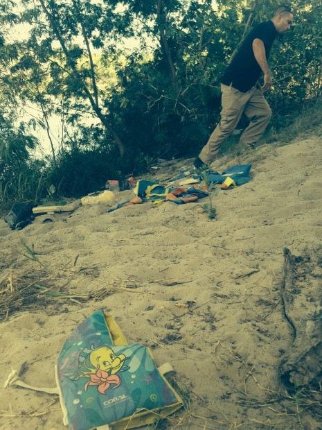 Border Patrol Agent Chris Cabrera, the Rio Grande Valley's National Border Patrol Council's union representative, walking along the Rio Grande River where thousands of undocumented children, mainly from Central America, have crossed to  enter the United States. Photo Sara A. Carter, TheBlaze