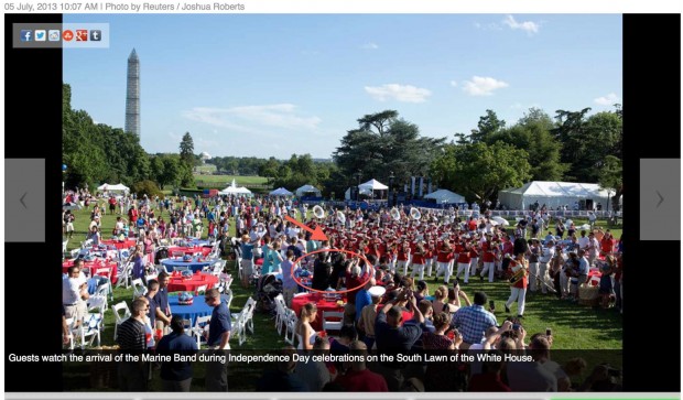 Pictures Claim Saudi National Abdul Rahman Ali Alharbi at White House for Independence Day 4th of July Party