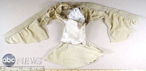 The charred underpants with a packet of explosive powder sewn into the crotch, used by Umar Farouk Abdulmutallab in an attempt to blow up Northwest Airlines flight 253