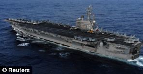 The aircraft carrier USS Ronald Reagan