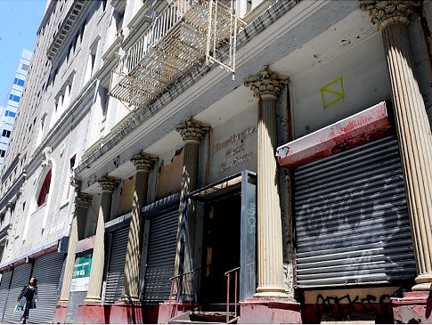 The proposed site of a planned 13-story Islamic community center  and prayer space near Ground Zero