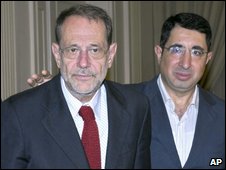 Javier Solana (left) and Hussein Hajj Hassan, 13 June, 2009