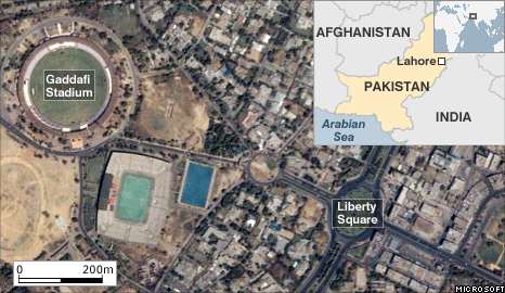 Satellite image of Lahore