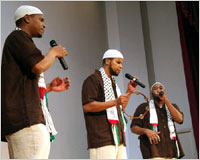 Muslim-American rappers Abdul Malik, Joshua Salaam and Naeem Muhammad