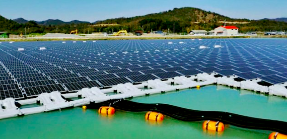 Kyocera floating solar (from company video)